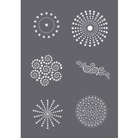 Schablone "Dots", A5 von Grau
