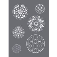 Schablone "Mandala" mit Rakel von Rayher