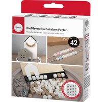 Silikon-Gießform "Perlen - Buchstaben & Zahlen" von Rayher