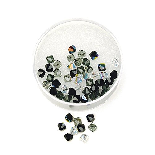 Swarovski-Kristall-Schliffperlen-Mix, Ã˜ 6mm schwarz/weiÃŸ von Rayher