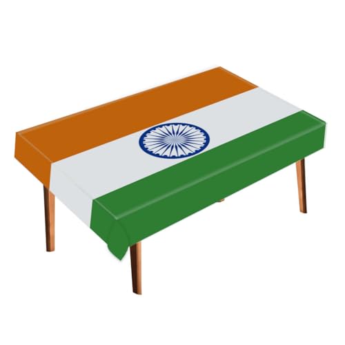 Tischdecke mit indischer Flagge, große indische Flagge, Tischläufer mit weicher Textur, Läufer für Zuhause, Party-Dekoration, 152,4 x 203,2 cm Tischdecke mit indischer Flagge, große indische Flagge, Tischläufer mit weicher Textur, Läufer für Zuhause, Party-Dekoration, 152,4 x 203,2 cm von RaymNord