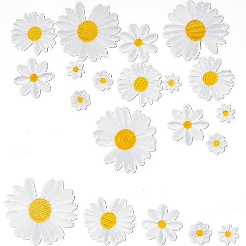 Rayong Patches Zum Aufbügeln Blume 30 Stück Flicken zum Aufbügeln Kinder Bügelflicken Kinder Bestickte Aufnäher Patch Sticker Aufnäher Kinder für DIY T-Shirt Jeans Kleidung Taschen (Blume) von Rayong
