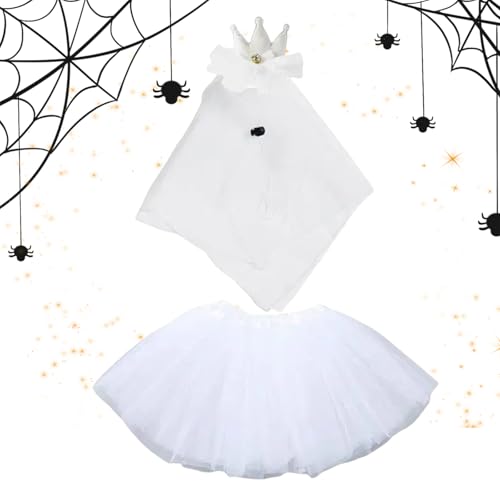 Raypontia Hochzeitsoutfits Für Gartengänse - Tierschleier Und Rock - Brautweißer Kostümrock Zubehör Für Outdoor Feste Feiertage Gartendekor von Raypontia