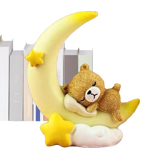 Raypontia Mondbärenkuchentopper, Bär und Mondkuchendekorationen - Dekorative Skulptur für Schreibtisch - Harz Tabletop Statue Ornament, Home Dekoration Mondbärskulptur für Kuchen -Schreibtisch Raypontia Mondbärenkuchentopper, Bär und Mondkuchendekorationen - Dekorative Skulptur für Schreibtisch - Harz Tabletop Statue Ornament, Home Dekoration Mondbärskulptur für Kuchen -Schreibtisch von Raypontia