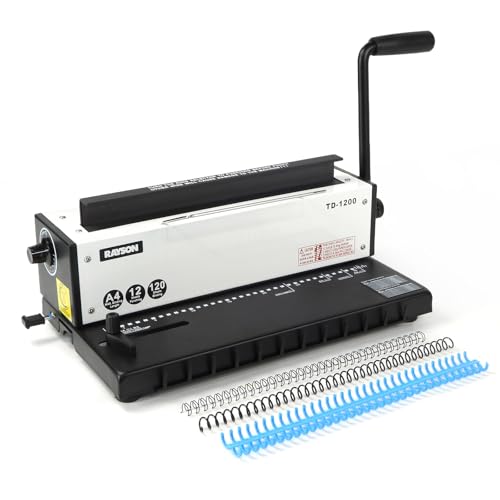 RAYSON Drahtbindemaschine, 34 Löcher, 120 Blatt Binden, Din A4, TD-1200 RAYSON Drahtbindemaschine, 34 Löcher, 120 Blatt Binden, Din A4, TD-1200 von Rayson