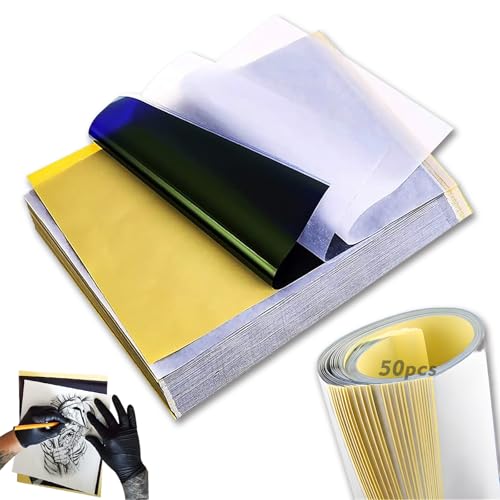 Rayyl Tattoo-Transferpapier, 100 Blatt, Premium-Schablonenpapier, A4-Papiergröße, 4-lagig, 21,6 x 27,9 cm, für Anfänger oder Künstler Tattoo-Zubehör Rayyl Tattoo-Transferpapier, 100 Blatt, Premium-Schablonenpapier, A4-Papiergröße, 4-lagig, 21,6 x 27,9 cm, für Anfänger oder Künstler Tattoo-Zubehör von Rayyl
