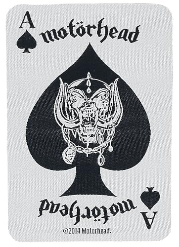 Motorhead Ace Of Spades Card Unisex Patch weiß/schwarz 100% Polyester Band-Merch, Bands Motorhead Ace Of Spades Card Unisex Patch weiß/schwarz 100% Polyester Band-Merch, Bands von Motorhead