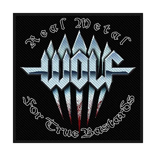 Wolf Real Metal for True B@stards Patch Heavy Metal Band Gewebte Aufnäher Applikation von Razamataz