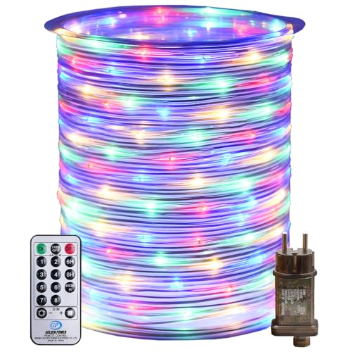 RcStarry 30M 300LED Lichtschlauch Lichterschlauch Strombetrieben Lichterkette außen mit Fernbedienung & Timer, 8 Modi IP67 Wasserdicht Bunt Dekolicht, für Außen Innen Weihnachten DIY Deko von RcStarry