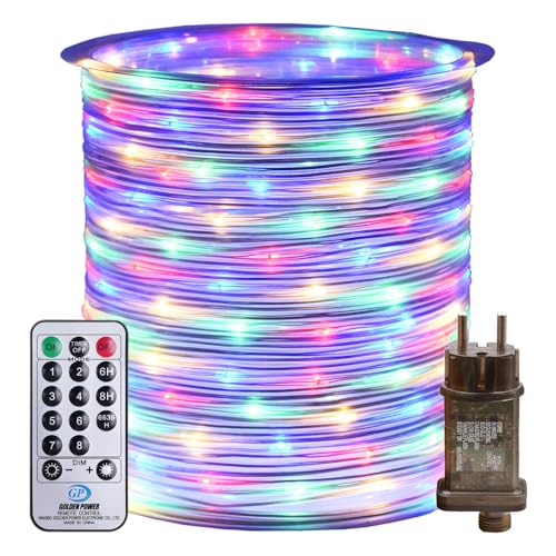 RcStarry 50M 500LED Lichtschlauch Lichterschlauch Strombetrieben Lichterkette außen mit Fernbedienung & Timer, 8 Modi IP67 Wasserdicht Bunt Dekolicht, für Außen Innen Weihnachten DIY Deko von RcStarry