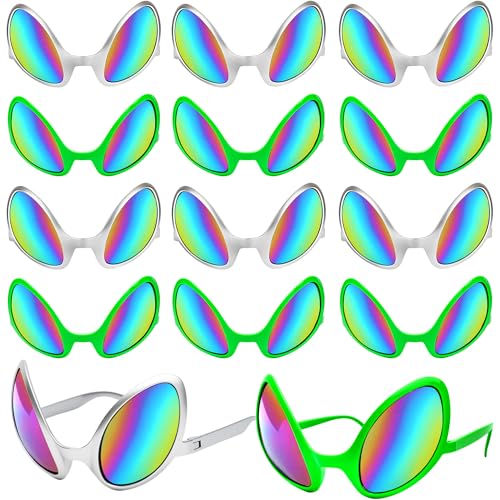 Rcanedny 16 Stück Kunststoff Alien Brille Alien Kostüm Lustige Brille für Halloween Kostüm Zubehör Karneval Party Favors Rcanedny 16 Stück Kunststoff Alien Brille Alien Kostüm Lustige Brille für Halloween Kostüm Zubehör Karneval Party Favors von Rcanedny