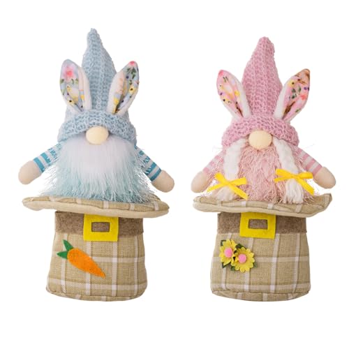 Rdxanc 1 Paar festliche Osterpuppenzwerge, Plüsch-Osterpuppe, Dekoration, Urlaubsdekoration für Zuhause, Büro, Feiern von Rdxanc