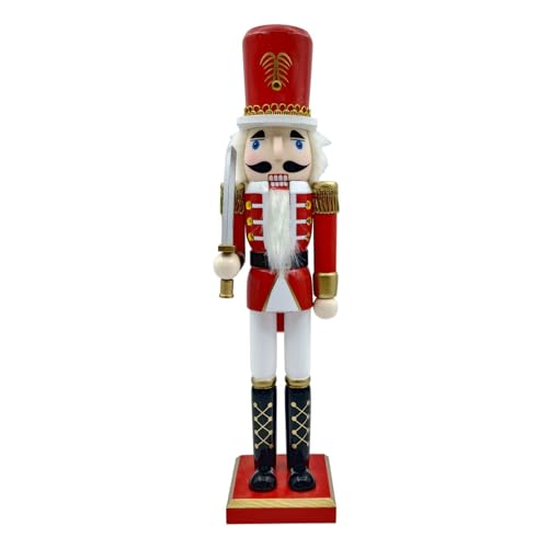 Rdxanc 1 x 39,5 cm Nussknacker aus Holz, Ornament, Dekoration, Walnüsse, Soldaten, Puppendekoration Rdxanc 1 x 39,5 cm Nussknacker aus Holz, Ornament, Dekoration, Walnüsse, Soldaten, Puppendekoration von Rdxanc