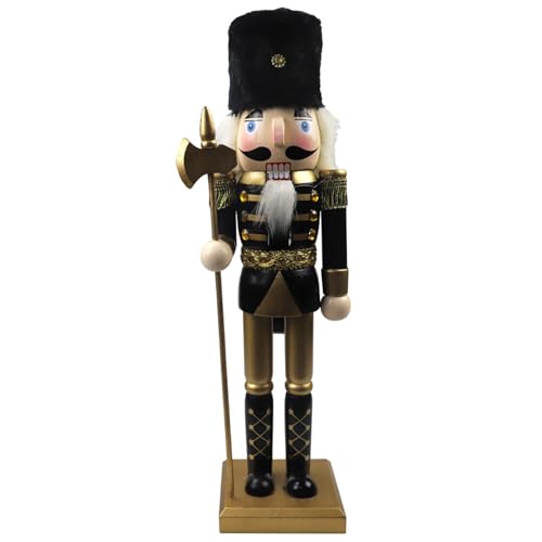 Rdxanc 1 x schwarzgoldener Weihnachts-Nussknacker, Ornament, Dekoration, Walnüsse, König, Soldaten, Puppendekoration Rdxanc 1 x schwarzgoldener Weihnachts-Nussknacker, Ornament, Dekoration, Walnüsse, König, Soldaten, Puppendekoration von Rdxanc