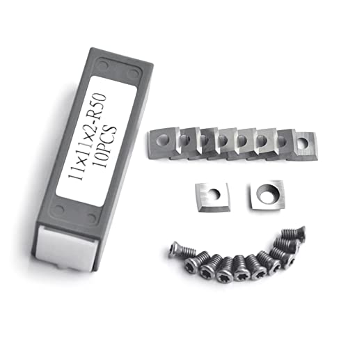 Rdxanc 10 Stück/Packung 11 mm Vierkant-Stahlmesser 11 x 11 x 2 mm R50 mit Schrauben, Umweltschutzmesser Rdxanc 10 Stück/Packung 11 mm Vierkant-Stahlmesser 11 x 11 x 2 mm R50 mit Schrauben, Umweltschutzmesser von Rdxanc