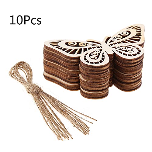 Rdxanc 10 Stück/Set aus Holz für Schmetterlinge, unlackierte Holzscheiben für Bauernhaus, Innendekoration, Zubehör Rdxanc 10 Stück/Set aus Holz für Schmetterlinge, unlackierte Holzscheiben für Bauernhaus, Innendekoration, Zubehör von Rdxanc
