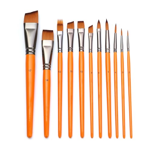 Rdxanc 11 x Pinsel, Acryl-Pinsel, Nylonhaar, Künstlerpinsel für Aquarell, Öl, Körpermalerei Rdxanc 11 x Pinsel, Acryl-Pinsel, Nylonhaar, Künstlerpinsel für Aquarell, Öl, Körpermalerei von Rdxanc
