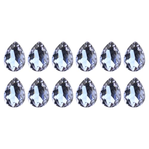 Rdxanc 12 Stück tropfenförmige Strasssteine, Spitzback-Steine, Glas-Strasssteine für Handwerk, Schuhe, Kleid, Kleidung, Gürtel, Näh-Dekoration von Rdxanc
