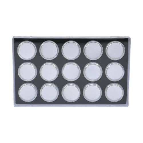 Rdxanc 15 Stück Schmuckstein-Display-Box, klein, rund, Acrylbehälter für lose Diamanten und farbige Edelsteine mit Schwammboden Rdxanc 15 Stück Schmuckstein-Display-Box, klein, rund, Acrylbehälter für lose Diamanten und farbige Edelsteine mit Schwammboden von Rdxanc