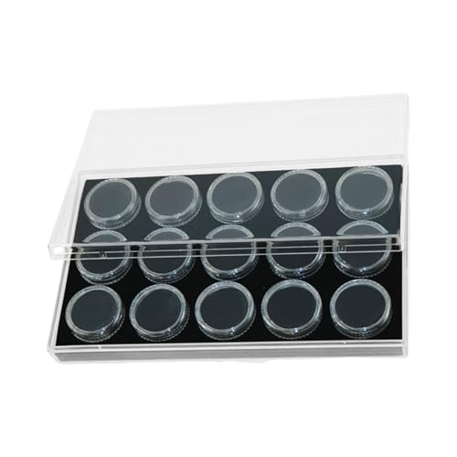 Rdxanc 15 Stück Schmuckstein-Display-Box, klein, rund, Acrylbehälter für lose Diamanten und farbige Edelsteine mit Schwammboden Rdxanc 15 Stück Schmuckstein-Display-Box, klein, rund, Acrylbehälter für lose Diamanten und farbige Edelsteine mit Schwammboden von Rdxanc