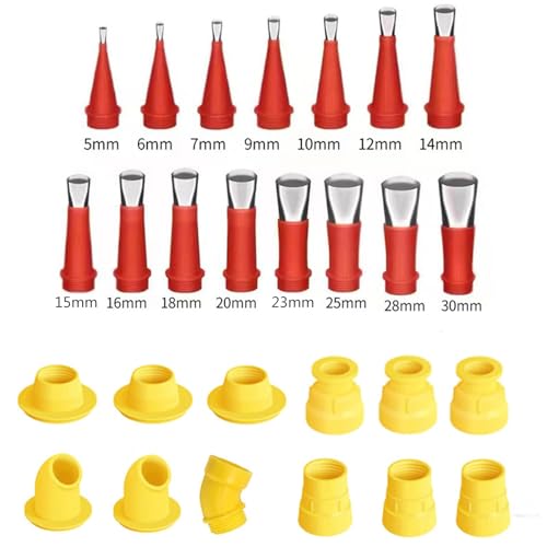 Rdxanc 27 x Gummidüsenspitzen, 14 x Dichtungsdüsen-Applikatoren, 6 Verbindungsbasen, 4 Schaber Rdxanc 27 x Gummidüsenspitzen, 14 x Dichtungsdüsen-Applikatoren, 6 Verbindungsbasen, 4 Schaber von Rdxanc