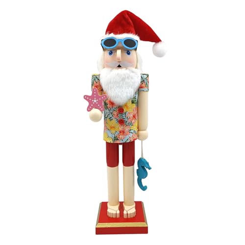 Rdxanc 38,1 cm großer Nussknacker mit Surf-Weihnachtsmann-Skulptur, Tischdekoration, Tafelaufsätze, Weihnachten, Handwerk, Festival-Dekorationen von Rdxanc