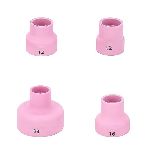 Rdxanc 4-teiliges Keramik-Schweißbecher-Set, WIG-Schweißzubehör, Keramikdüsenzubehör für WP9, 20, 25, 17, 18, 26, WIG-Schweißbrenner Rdxanc 4-teiliges Keramik-Schweißbecher-Set, WIG-Schweißzubehör, Keramikdüsenzubehör für WP9, 20, 25, 17, 18, 26, WIG-Schweißbrenner von Rdxanc
