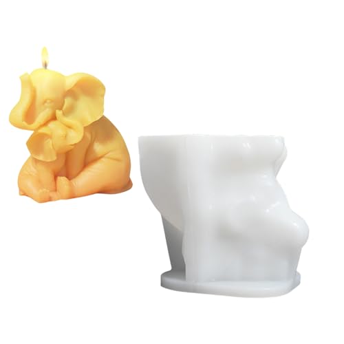 Rdxanc Elefanten-Kerzenformen, Gipsformen, Silikonform, Ornament-Gussformen, handgefertigte Epoxidharz-Formen von Rdxanc
