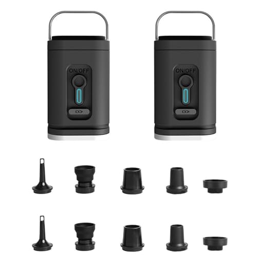 Rdxanc Elektrischer Luftkompressor mit doppelter Funktion, tragbar, per USB wiederaufladbar, schnelles Aufblasen, Luftablassen für Zuhause und draußen Rdxanc Elektrischer Luftkompressor mit doppelter Funktion, tragbar, per USB wiederaufladbar, schnelles Aufblasen, Luftablassen für Zuhause und draußen von Rdxanc