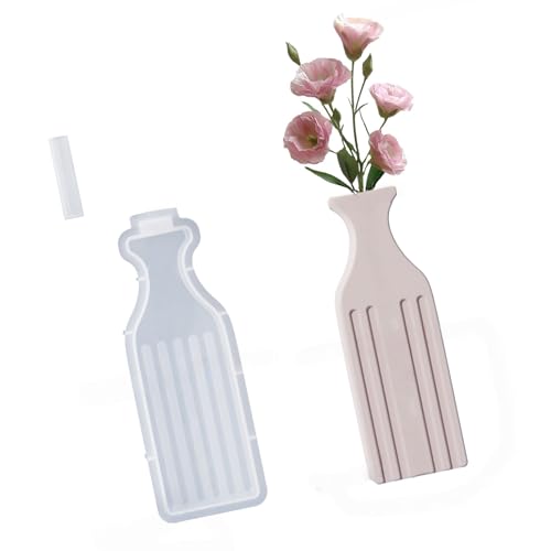 Rdxanc Gestreifte Silikon-Vasenformen, Epoxidharz, Silikonformen, Blumenvase, Silikonformen für Blumenvase, Heimdekoration Rdxanc Gestreifte Silikon-Vasenformen, Epoxidharz, Silikonformen, Blumenvase, Silikonformen für Blumenvase, Heimdekoration von Rdxanc