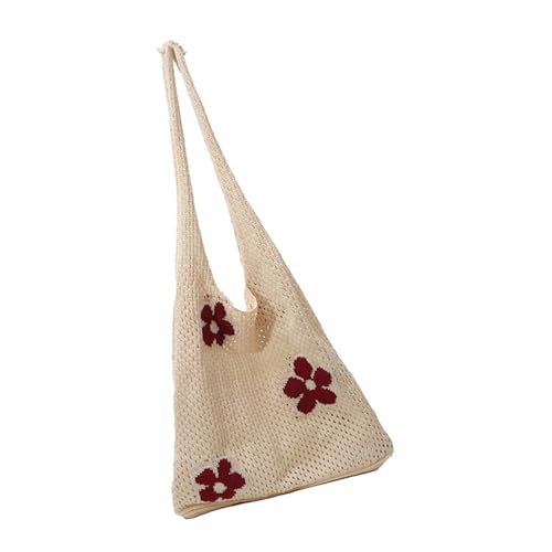 Rdxanc Gewebte Schultertasche mit Blumenmuster für Damen, leicht, atmungsaktiv, Netzstoff, Strandtasche, lässig, Outdoor, Unterarmtasche Rdxanc Gewebte Schultertasche mit Blumenmuster für Damen, leicht, atmungsaktiv, Netzstoff, Strandtasche, lässig, Outdoor, Unterarmtasche von Rdxanc