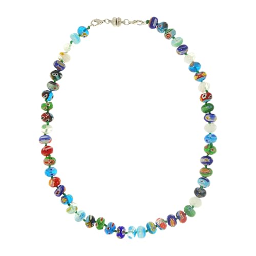 Rdxanc Handgefertigte Millefioris Glasperlen-Halskette für Damen, elegantes weibliches Perlenzubehör Rdxanc Handgefertigte Millefioris Glasperlen-Halskette für Damen, elegantes weibliches Perlenzubehör von Rdxanc