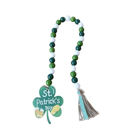 Rdxanc Holzperlen, StPatrick's Day, Dekoration, Holzperlen, Schnur, Hut, Wandaufhänger, grüne Dekoration, irische Perlengirlanden Rdxanc Holzperlen, StPatrick's Day, Dekoration, Holzperlen, Schnur, Hut, Wandaufhänger, grüne Dekoration, irische Perlengirlanden von Rdxanc