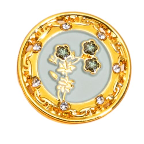 Rdxanc Metallknopf mit hohler Blume, Antik-Nähknopf, für Cheongsan, Kleid, Hemd, Mantel, Pullover, Kleidung, 17 mm von Rdxanc