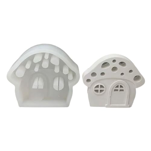 Rdxanc Pilzhaus-Kerzenhalter, Silikonform, 3D-Häuser, Zubehör, Gips, Beton, Harz, Kerzenständer, Gießformen Rdxanc Pilzhaus-Kerzenhalter, Silikonform, 3D-Häuser, Zubehör, Gips, Beton, Harz, Kerzenständer, Gießformen von Rdxanc
