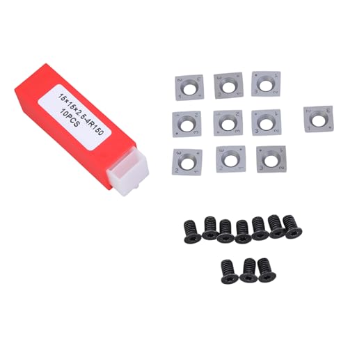 Rdxanc Quadratische Stahlschneidemesser, 15 mm, 15 x 15 x 2,5-30 °, R150, mit Schrauben, umweltfreundlich, 10 Stück Rdxanc Quadratische Stahlschneidemesser, 15 mm, 15 x 15 x 2,5-30 °, R150, mit Schrauben, umweltfreundlich, 10 Stück von Rdxanc