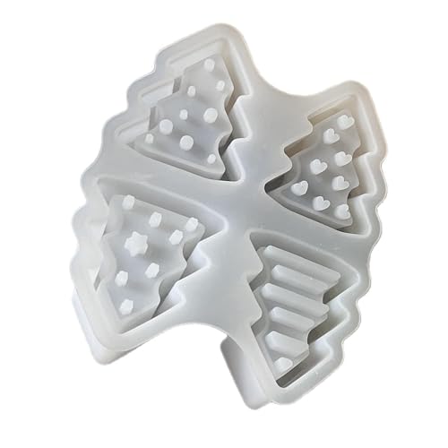 Rdxanc Silikonform mit 4 Mulden, Weihnachtsbaum-Kerzenform, Mehrzweck-Silikonform für Kerzenhalter, Urlaubsdekoration von Rdxanc
