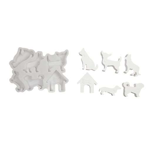 Rdxanc Silikonformen für Kerzen, Motiv: Familie von Hunden, Epoxidharz, für Kerzen, Heimdekoration, Gips-Silikonformen von Rdxanc