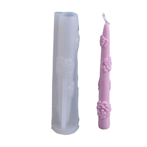 Rdxanc Silikonformen mit langem Stab, Blumenform, handgefertigt, Ornament, Epoxidharz, Gips, Formen für Kerzenherstellung von Rdxanc