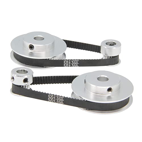 Rdxanc Synchronrad, 20 & 60 Zähne, 5 mm Bohrung, Aluminium, Zahnriemenscheibe mit 2 Stück 200 mm Breite 6 mm Riemen für Fräsmaschine Rdxanc Synchronrad, 20 & 60 Zähne, 5 mm Bohrung, Aluminium, Zahnriemenscheibe mit 2 Stück 200 mm Breite 6 mm Riemen für Fräsmaschine von Rdxanc