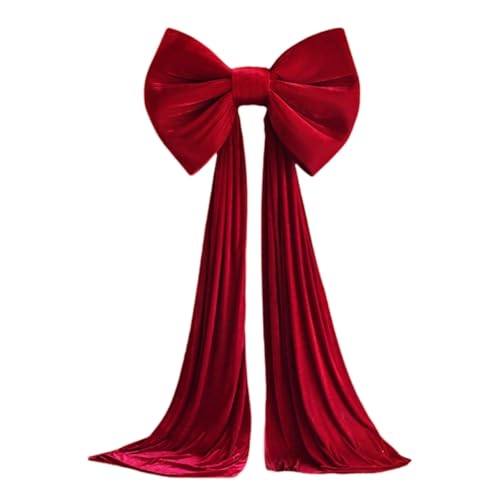 Rdxanc Übergroße rote Plüschschleife für Hochzeiten und Partys, Hintergrund, Weihnachtsbaum, Wanddekoration, Ormanentes Band von Rdxanc