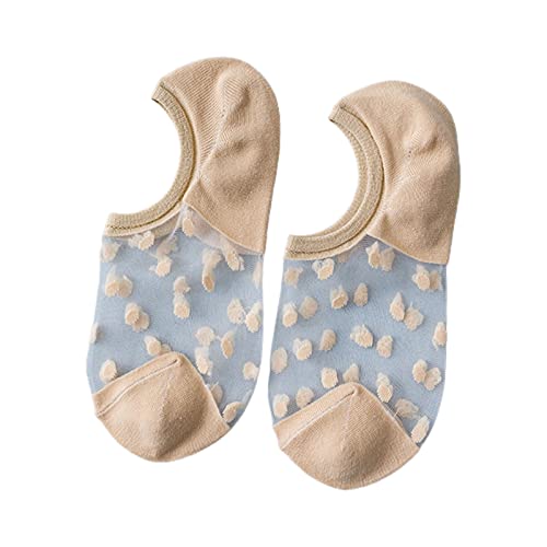 Rdxanc Ultradünne Damensocken aus Kristallseide, Bootsocken, transparent, Netzstoff, niedrig geschnitten, unsichtbar, kurze Baumwollsocken von Rdxanc