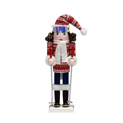 Rdxanc Weihnachtliche Nussknacker-Figur, Soldat, Skimädchen, Puppe, traditionelles Holz, Feiertags-Nussknacker-Figur, Schreibtisch-Ornament, Dekorationen Rdxanc Weihnachtliche Nussknacker-Figur, Soldat, Skimädchen, Puppe, traditionelles Holz, Feiertags-Nussknacker-Figur, Schreibtisch-Ornament, Dekorationen von Rdxanc