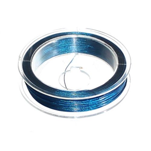 (0,10€/m) 20m Schmuckdraht 0,38mm Metalldraht Polyamid ummantelt Metall feindrahtig farbig Faden Metallfaden Fädeldraht NEU Joy-Button (Blau) von ReStyle / Littlestar