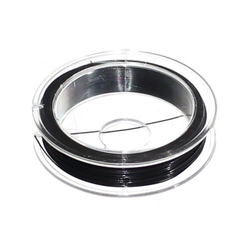 (0,10€/m) 20m Schmuckdraht 0,38mm Metalldraht Polyamid ummantelt Metall feindrahtig farbig Faden Metallfaden Fädeldraht NEU Joy-Button (Schwarz) von ReStyle / Littlestar