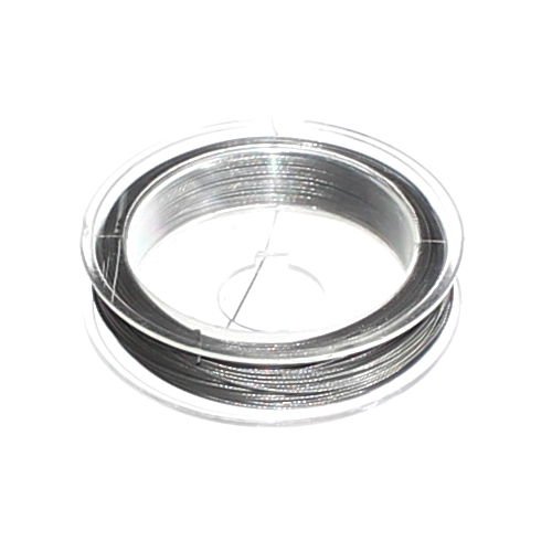 (0,10€/m) 20m Schmuckdraht 0,38mm Metalldraht Polyamid ummantelt Metall feindrahtig farbig Faden Metallfaden Fädeldraht NEU Joy-Button (Transparent-Grau) von ReStyle / Littlestar