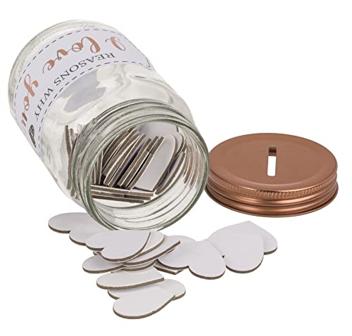 50 Herzen aus Karton zum Beschriften Im Geschenkglas, mit Deckel und Einwurfschlitz,Für Hochzeit im Einmachglas mit Schlitz zum Einwerfen Gästebuch Beschriften DIY 50 Herzen aus Karton zum Beschriften Im Geschenkglas, mit Deckel und Einwurfschlitz,Für Hochzeit im Einmachglas mit Schlitz zum Einwerfen Gästebuch Beschriften DIY von ReWu