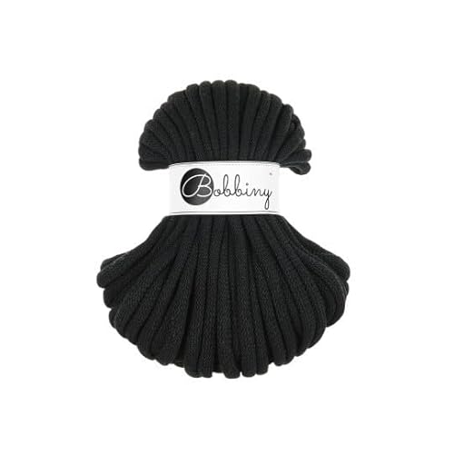 Flechtkordel Jumbo - 9mm - Baumwollkordel Baumwollgarn Garn Kordel Makramee Schnur Kordelband Natur Baumwolle DIY-Basteln 30m - Black Flechtkordel Jumbo - 9mm - Baumwollkordel Baumwollgarn Garn Kordel Makramee Schnur Kordelband Natur Baumwolle DIY-Basteln 30m - Black von ReWu