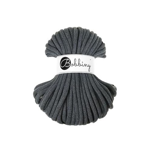 Flechtkordel Jumbo - 9mm - Baumwollkordel Baumwollgarn Garn Kordel Makramee Schnur Kordelband Natur Baumwolle DIY-Basteln 30m - Charcoal Flechtkordel Jumbo - 9mm - Baumwollkordel Baumwollgarn Garn Kordel Makramee Schnur Kordelband Natur Baumwolle DIY-Basteln 30m - Charcoal von ReWu