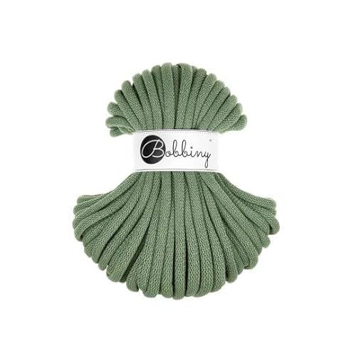 Flechtkordel Jumbo - 9mm - Baumwollkordel Baumwollgarn Garn Kordel Makramee Schnur Kordelband Natur Baumwolle DIY-Basteln 30m - Eucalyptus Green Flechtkordel Jumbo - 9mm - Baumwollkordel Baumwollgarn Garn Kordel Makramee Schnur Kordelband Natur Baumwolle DIY-Basteln 30m - Eucalyptus Green von ReWu